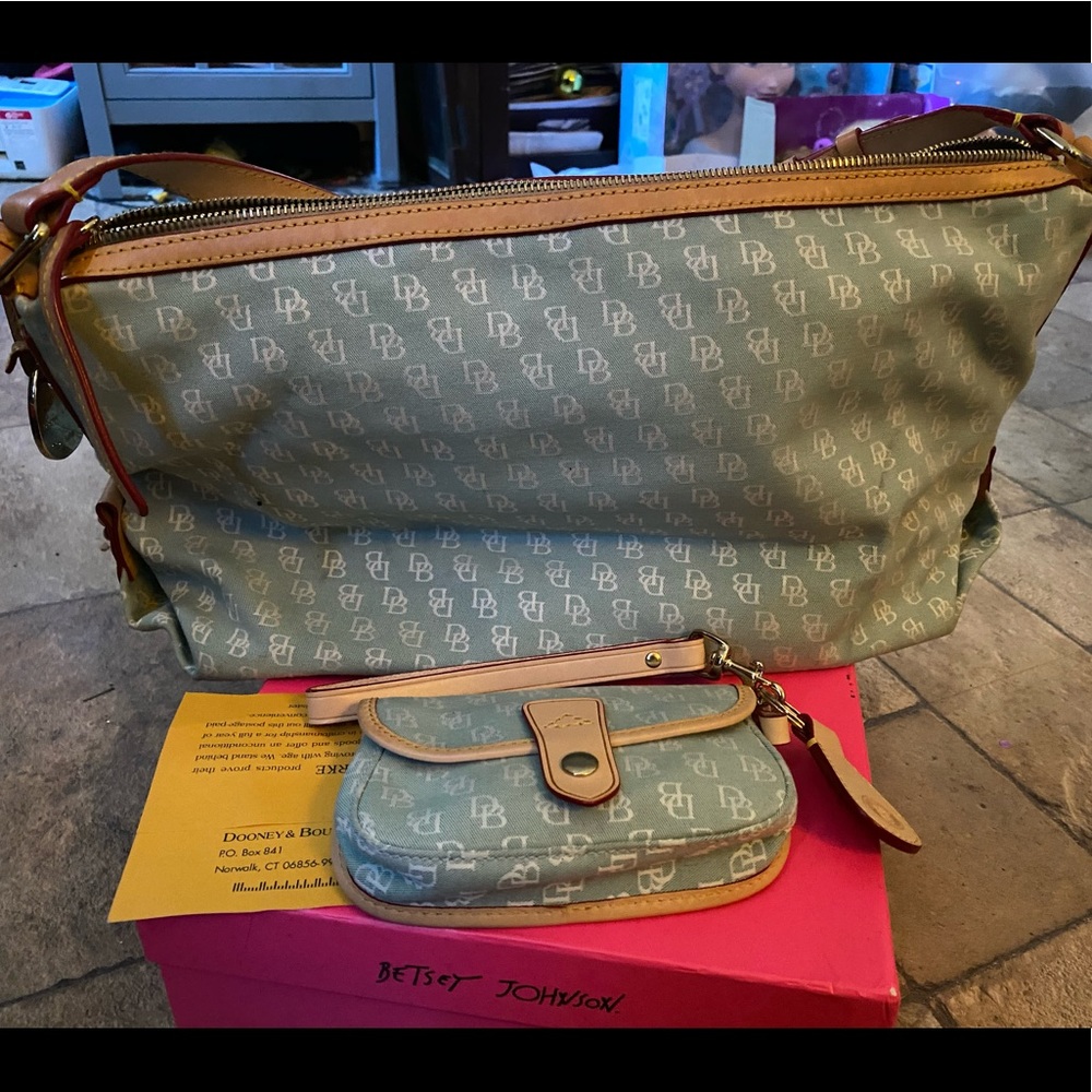 Beautiful barley used Dooney bag and wristlet